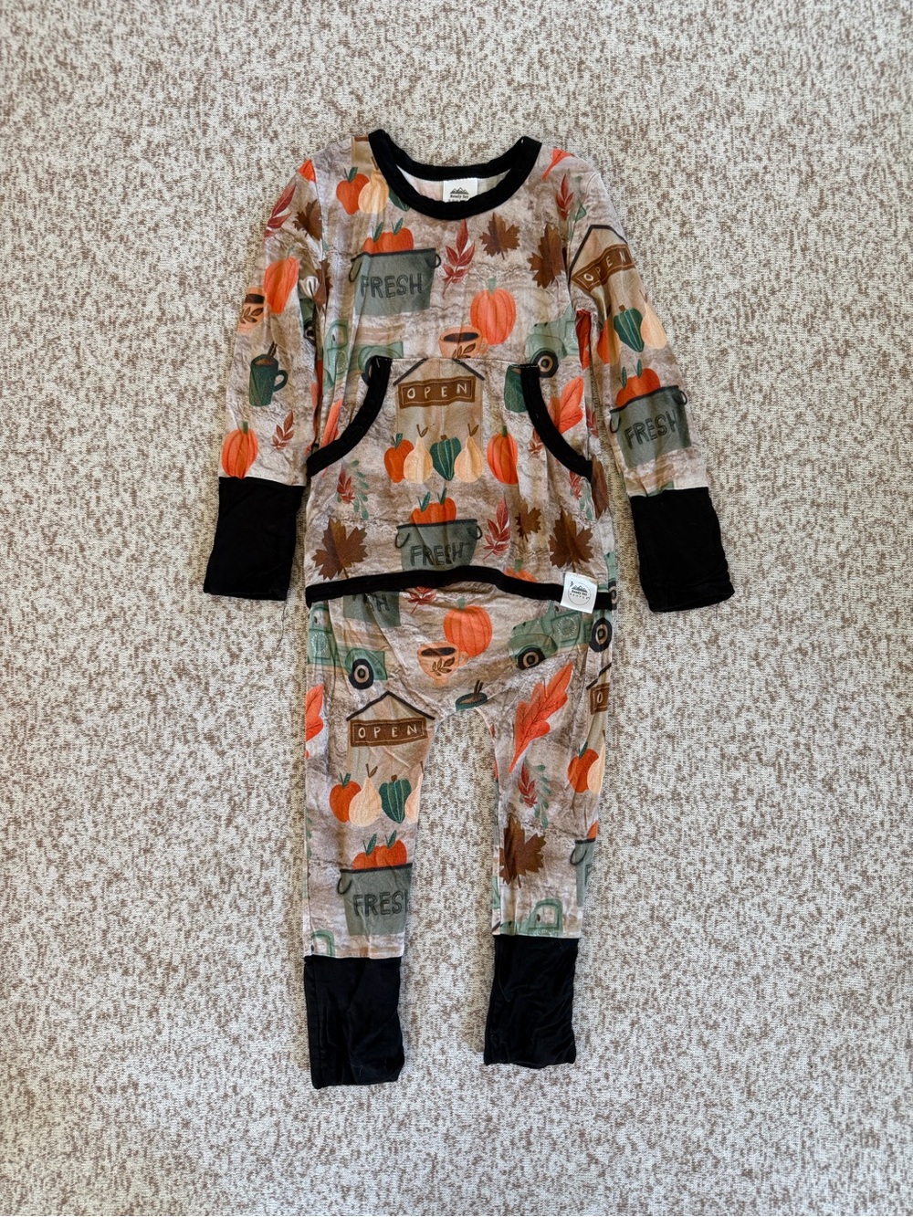 5/$25 Ready Set Romper Fall Pumpkin Patch Romper
